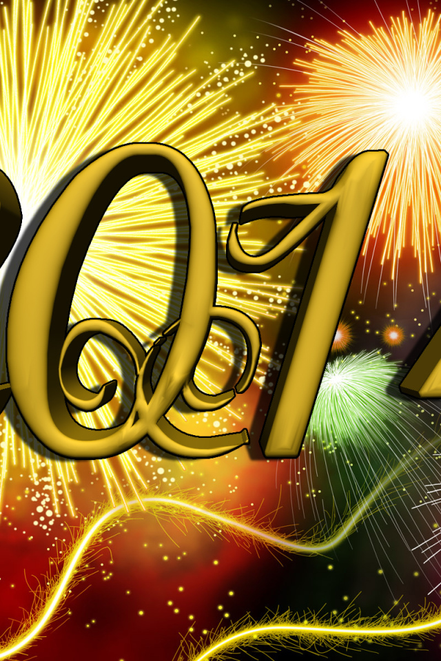 2014 жёлтым цветом