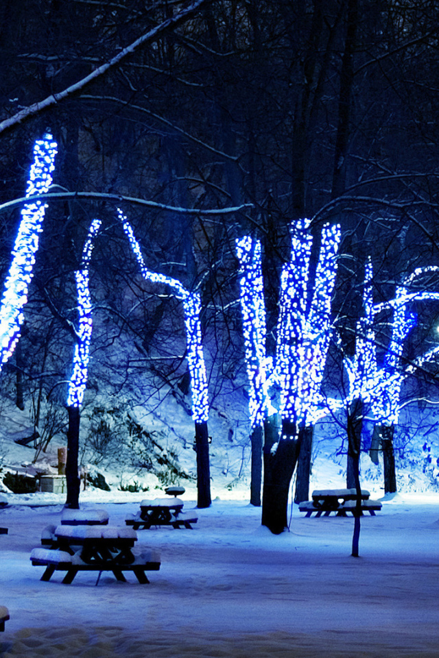 Синяя гирлянда