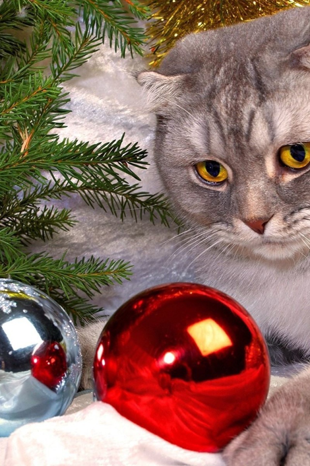 Eлочная игрушка кот