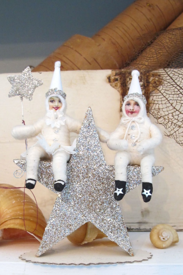 Елочные игрушки из ваты