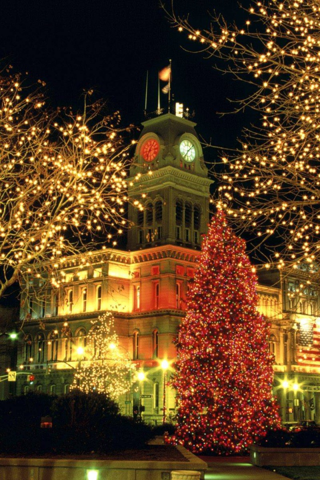 Огни города в Новый Год