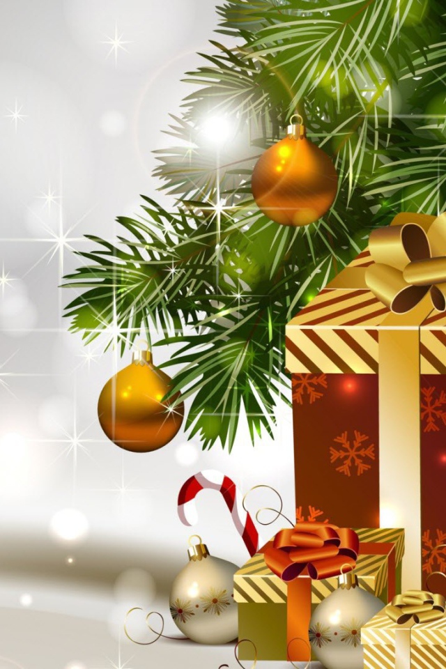 Подарки под новогодней елкe