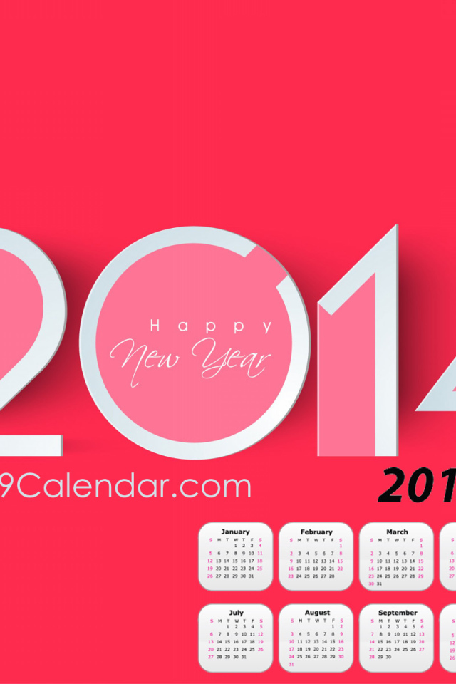 Счастливого Нового Года 2014, календарь