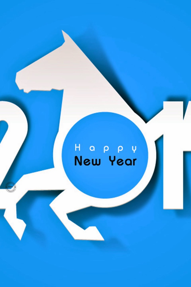 Счастливого Нового Года 2014, креативный рисунок