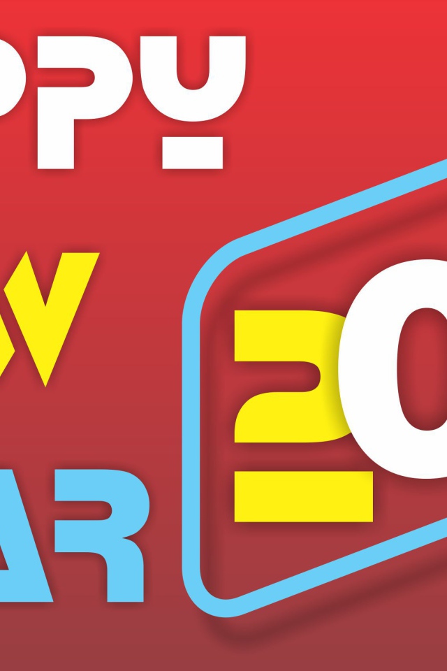 Счастливого Нового Года 2014, разноцветная картинка