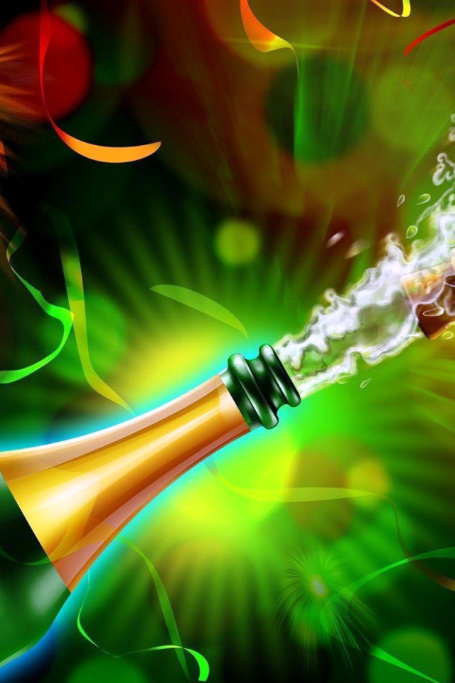 Счастливого Нового Года, открытие шампанского