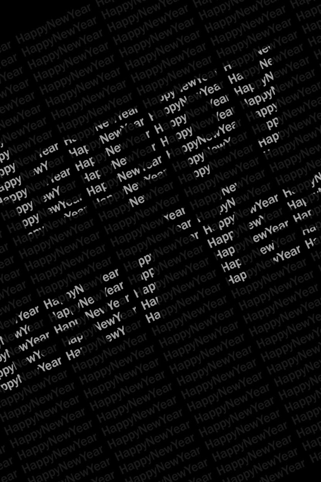 Счастливого нового года, чёрный фон