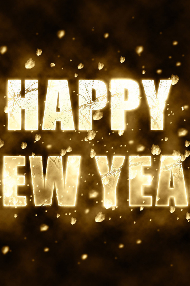 С новым годом, чёрный фон