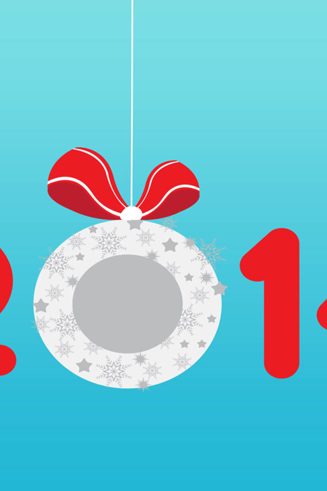 Новый год 2014, голубой фон