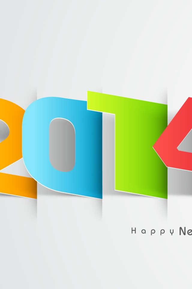 Новый год 2014 на белом фоне