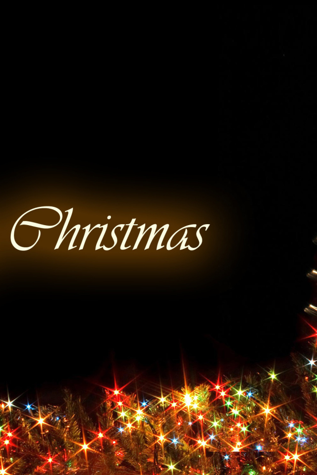 Новогодняя елка 2014 на черном фоне