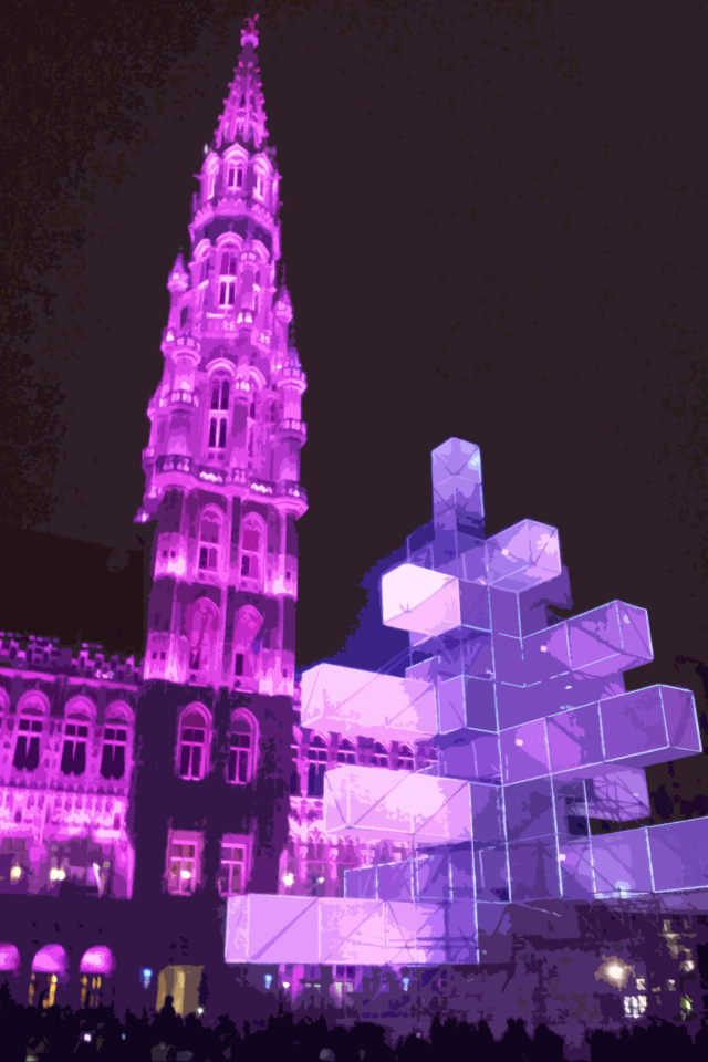 Новогодняя елка из кубиков