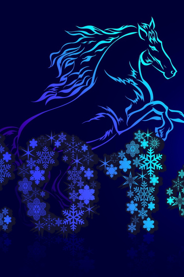 Новый год лошади