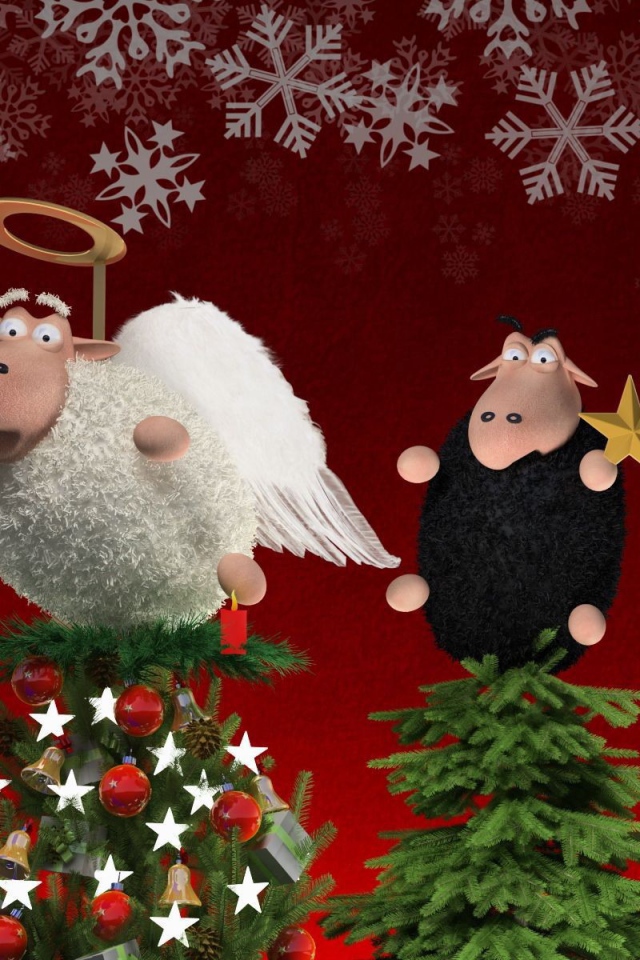 Две овечки на Рождестве
