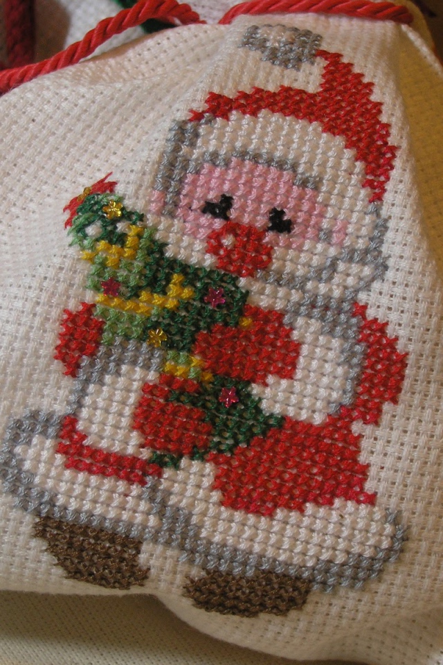 Bышивка дед мороз