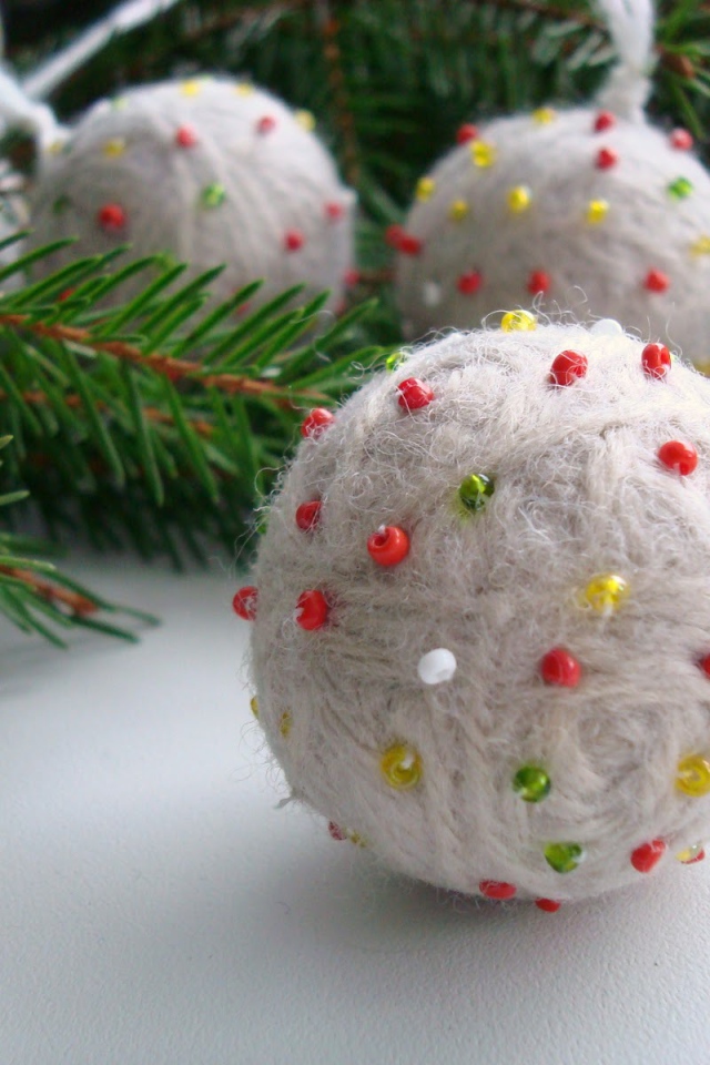 Bаляные ёлочные игрушки