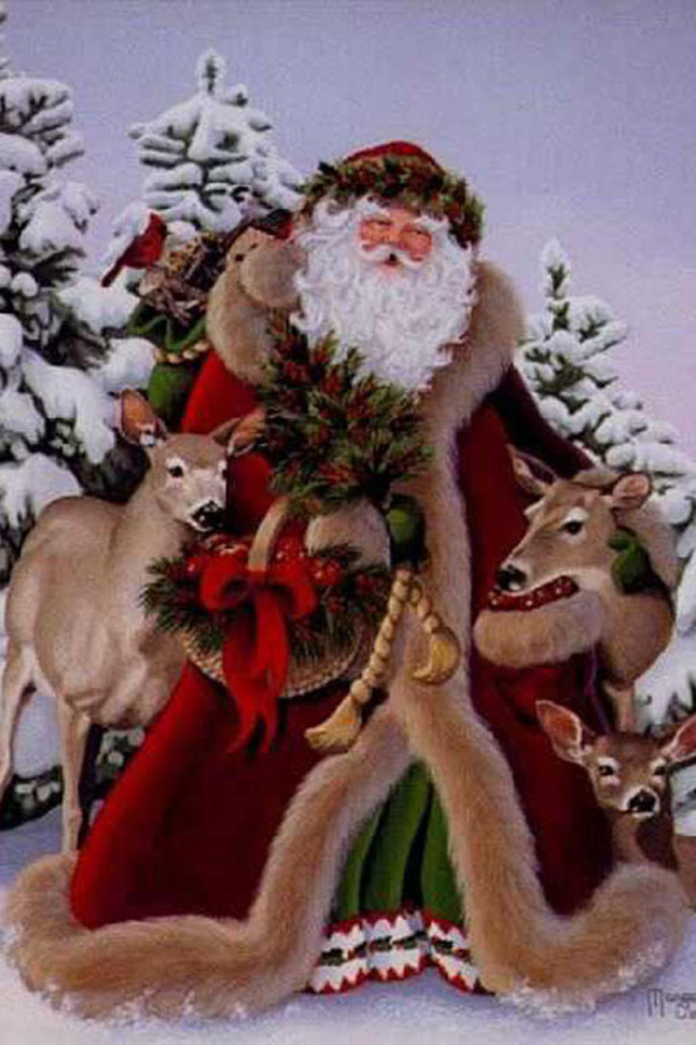 Дед мороз в лесу