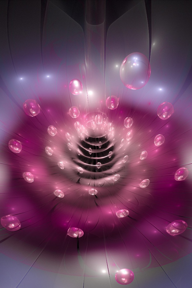 Абстрактный цветок с каплями