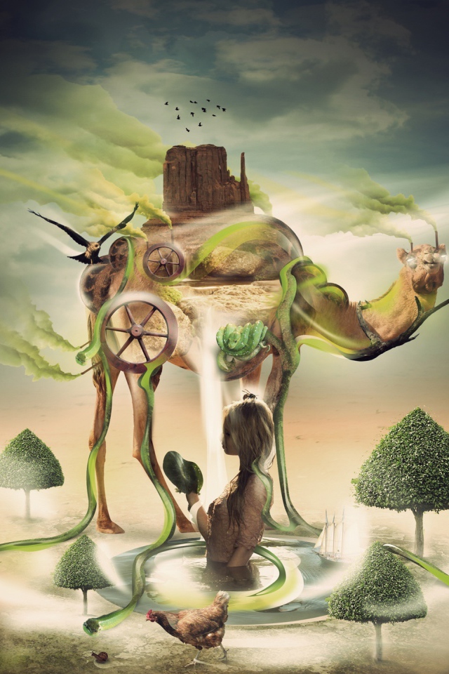 Абстракция с верблюдом