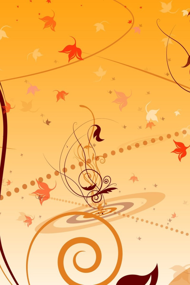 Рисунок в оранжевых тонах