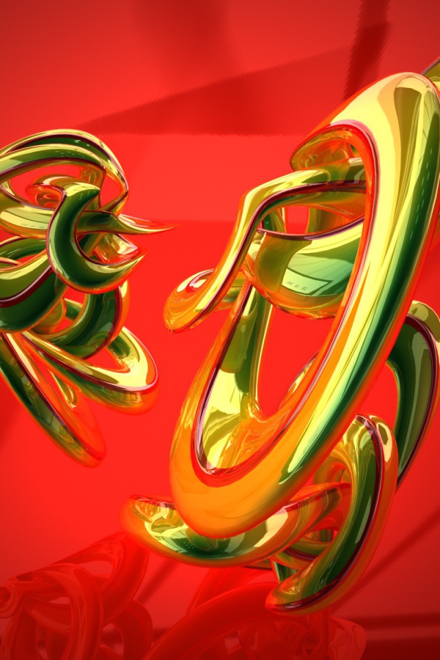 Блеск золота на красном фоне