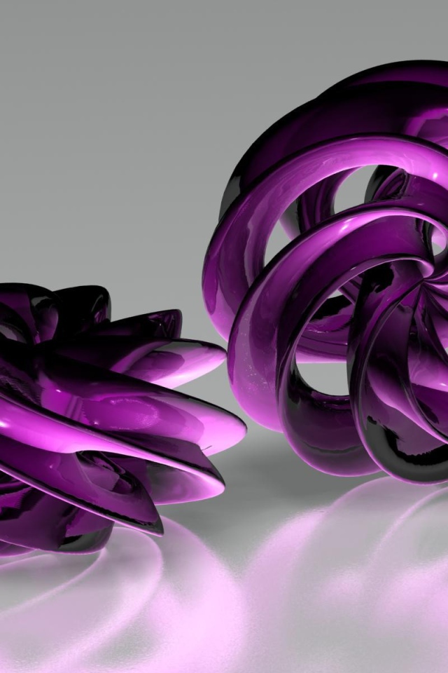 Объемные фиолетовые формы
