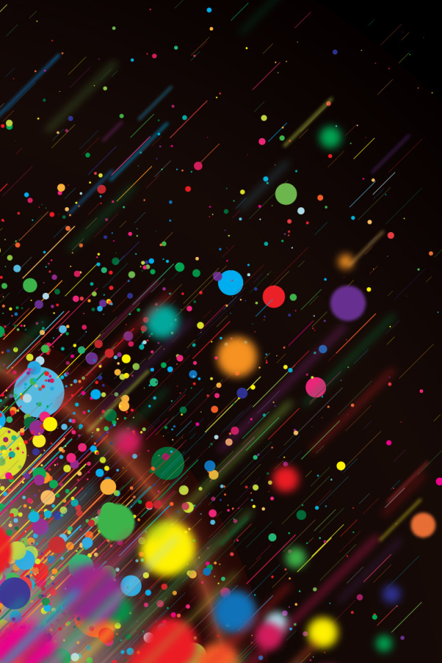 Летящие разноцветные шары