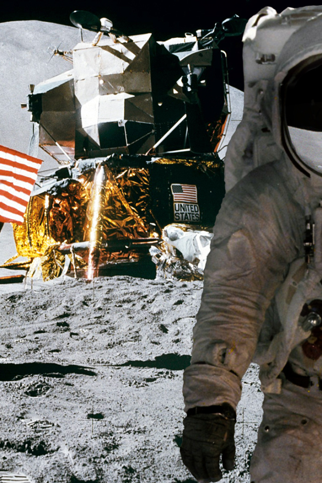 Американские космонавты на луне
