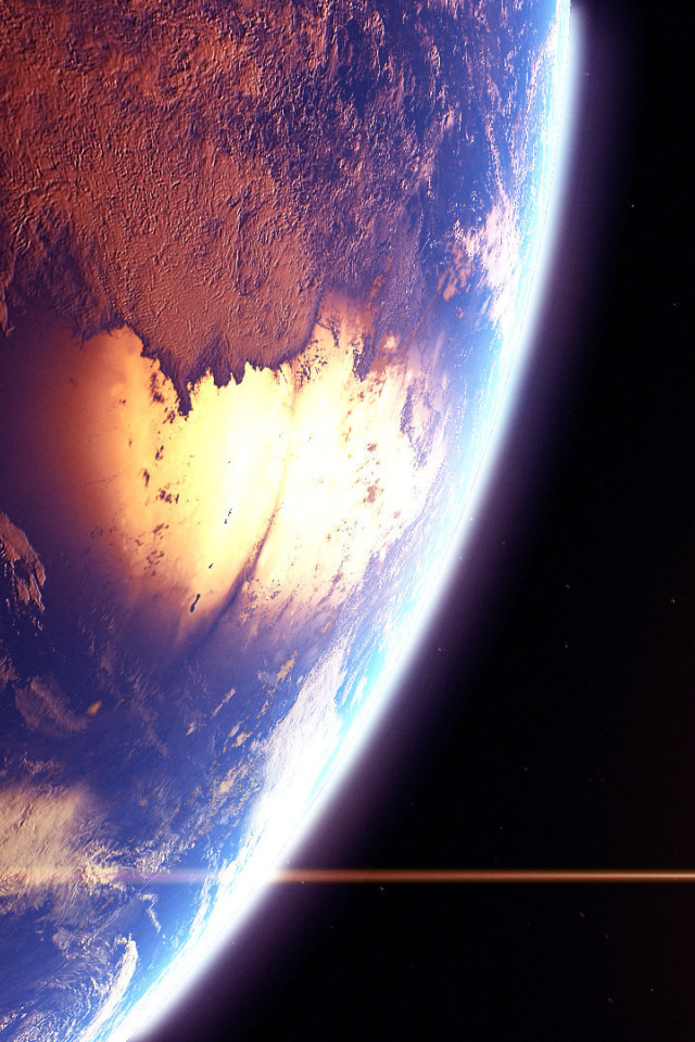 Отражение солнца от океана