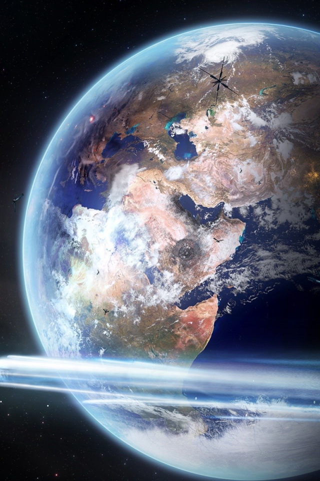 Вид на землю из космоса