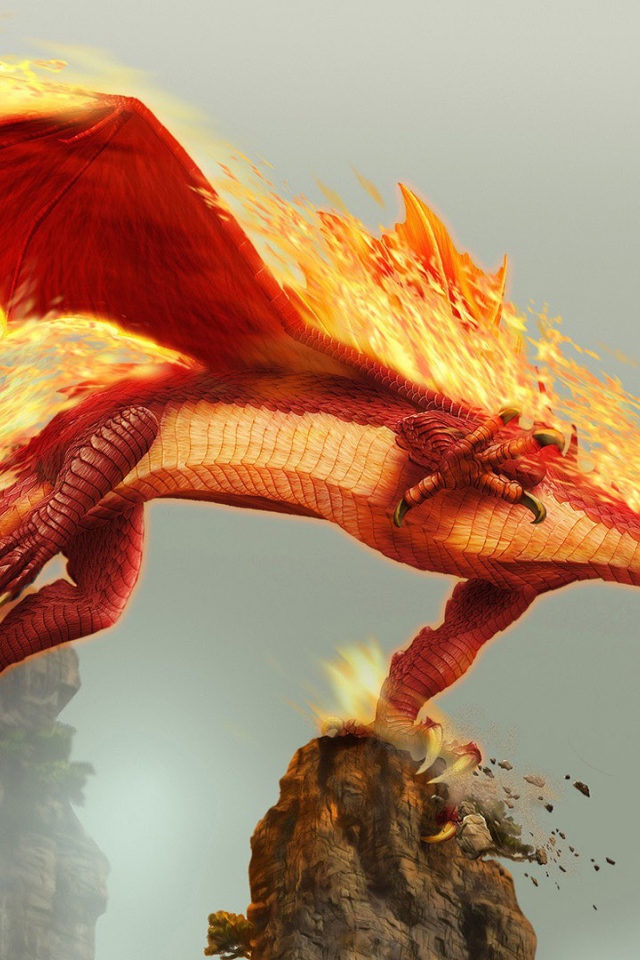 Огненный дракон летит