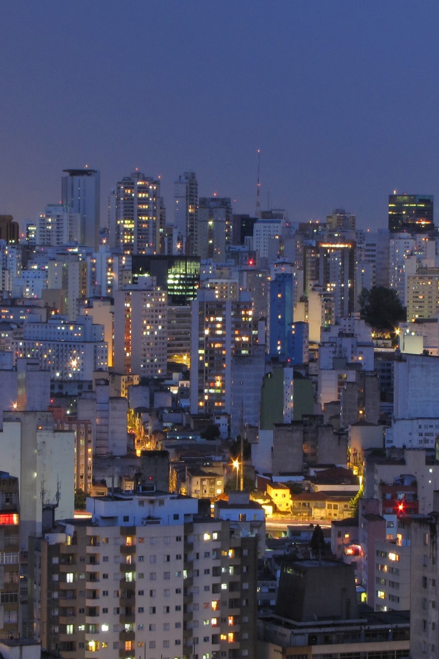 Ночные огни Рио-де-Жанейро