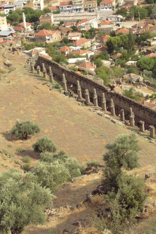 Руины с воздуха Агора Турция