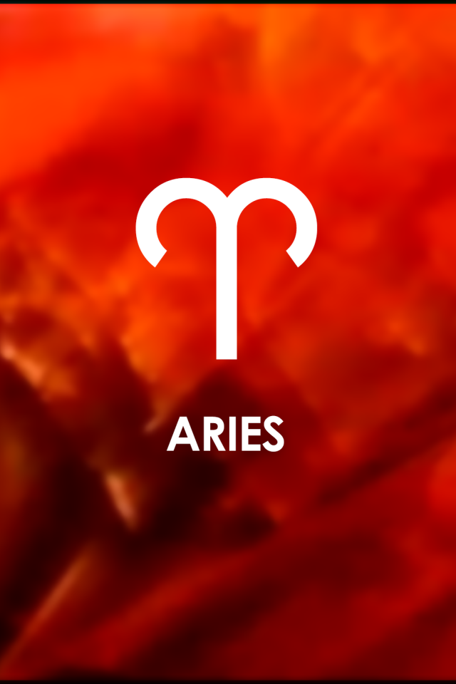 Знак овна на красном фоне