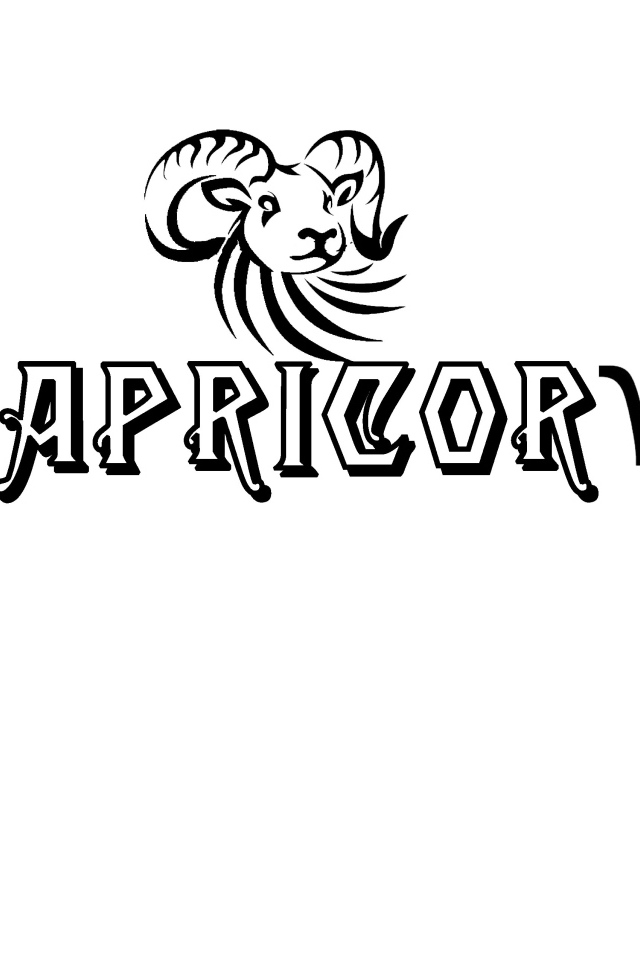 Козерог на белом фоне