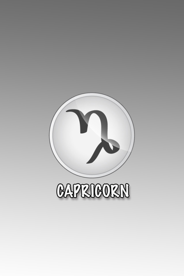 Знак козерог на сером фоне