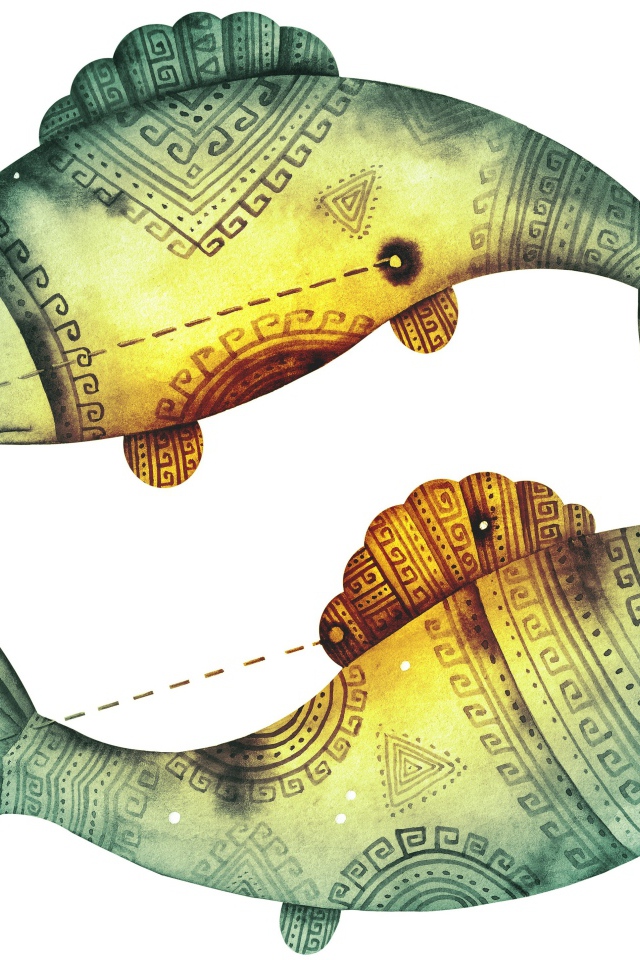 Рисунок знака зодиака рыбы