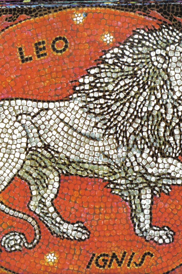 Лев, мозаика