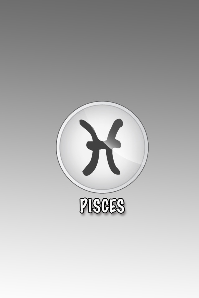 Знак рыбы на сером фоне