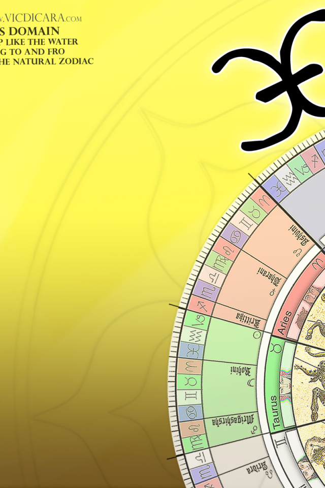 Знаки зодиака на жёлтом фоне