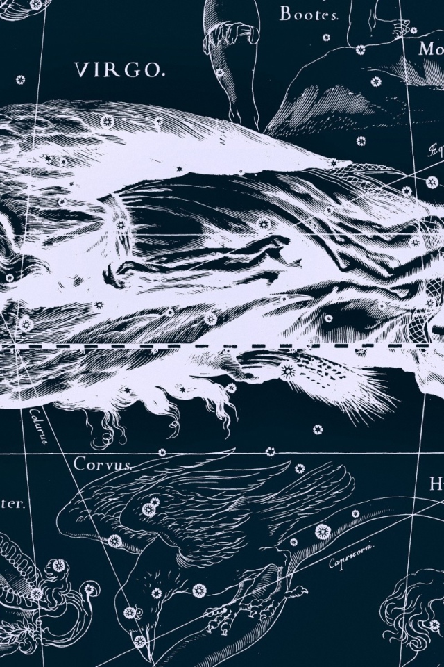Карта звездного неба, дева