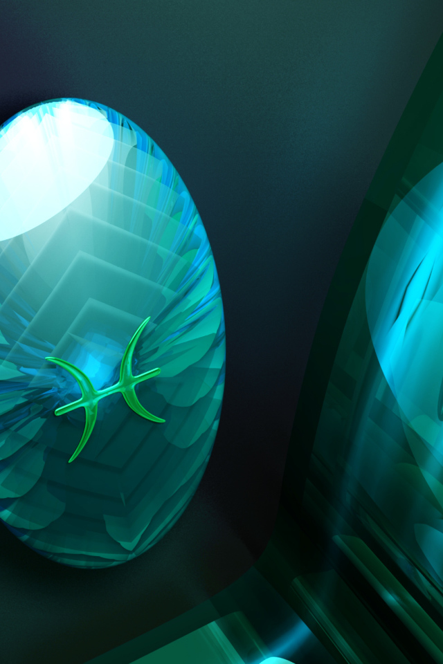 Знак зодиака рыбы, креативный рисунок