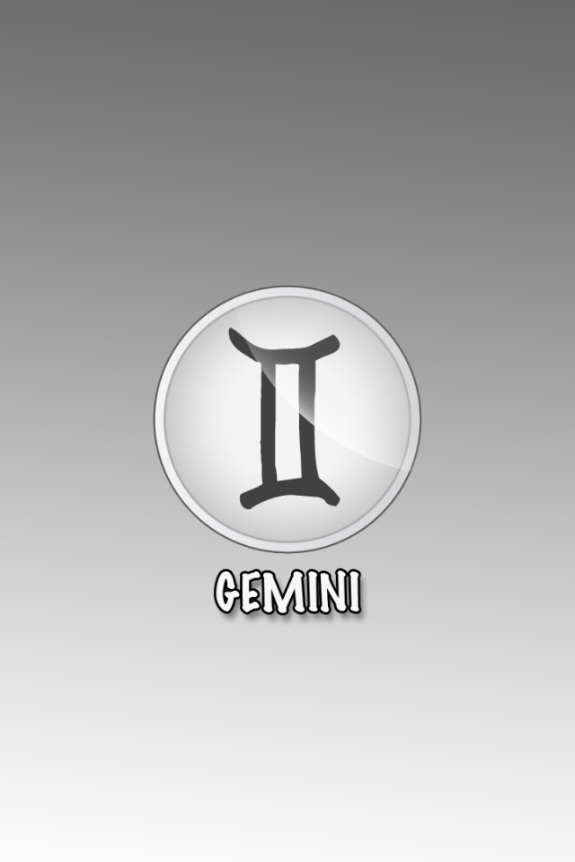 Знак близнецы на сером фоне