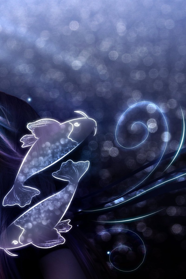 Девушка и знак зодиака рыбы