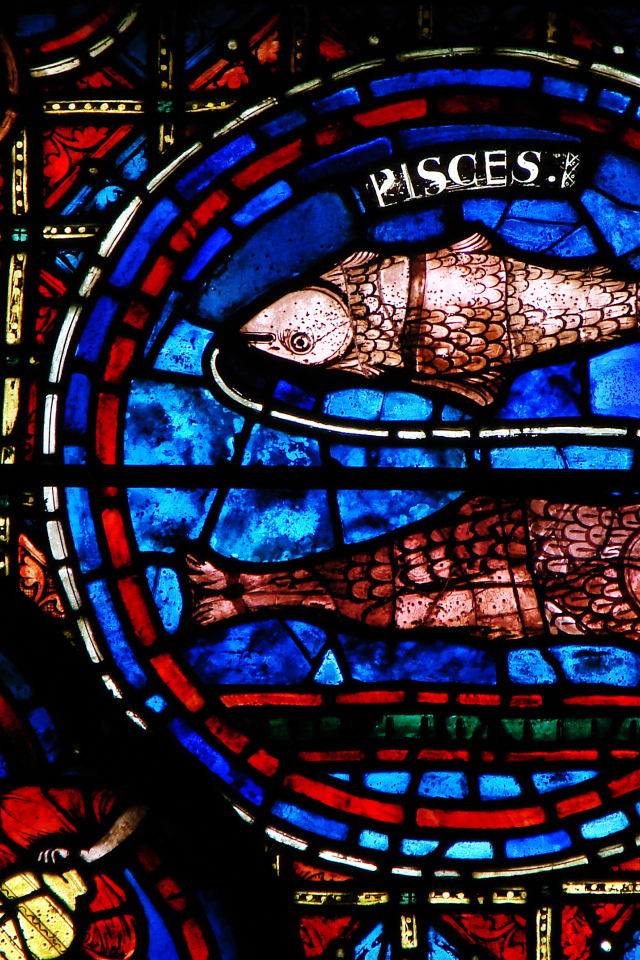 Рыбы, витраж