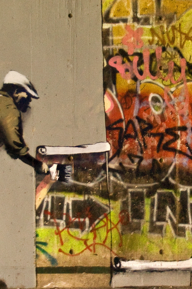 Другой взгляд на граффити, художник Бэнкси