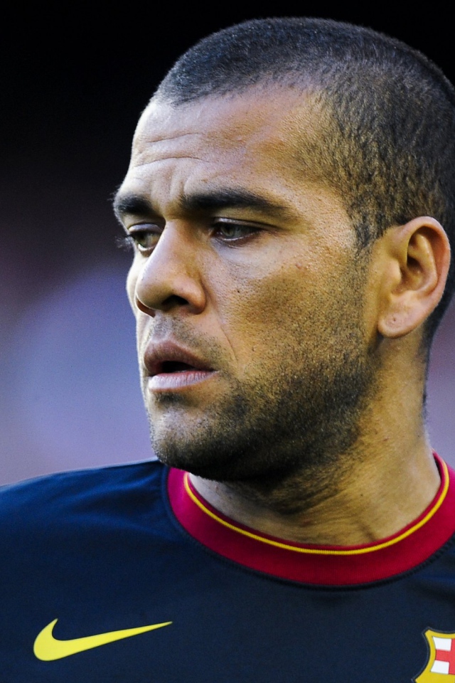 Барселона Даниэл Алвес крупным планом