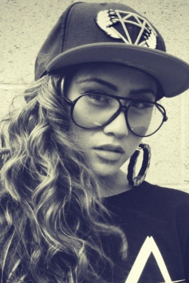 Beautiful girl with glasses, swag