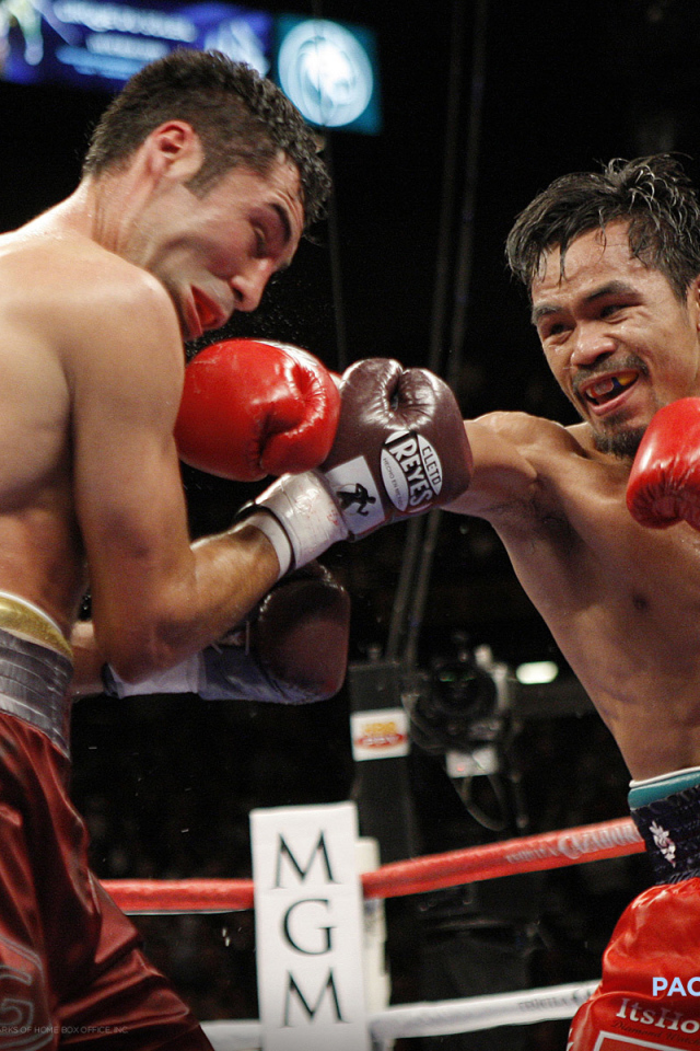Боксер Оскар Дела Хойя против Паккьяо