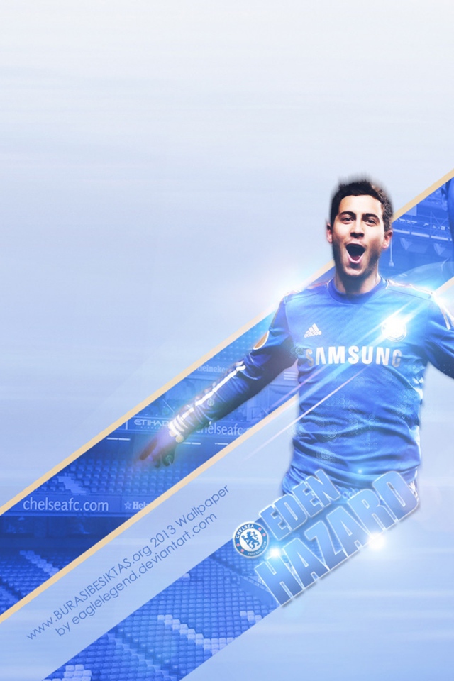 Челси Эден Азар в светлых тонах